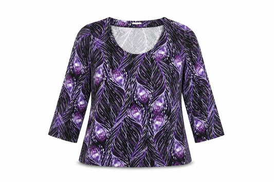 Womens UK Size S Minuet Purple Basic T-Shirt