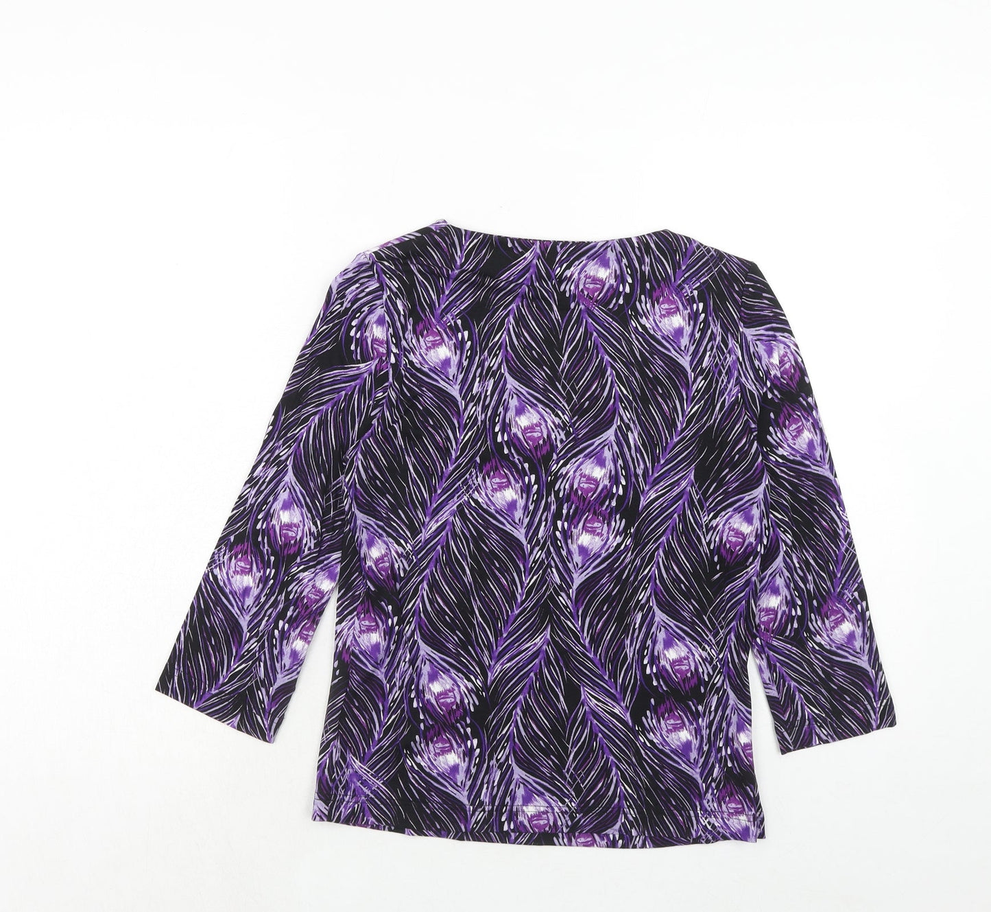 Womens UK Size S Minuet Purple Basic T-Shirt