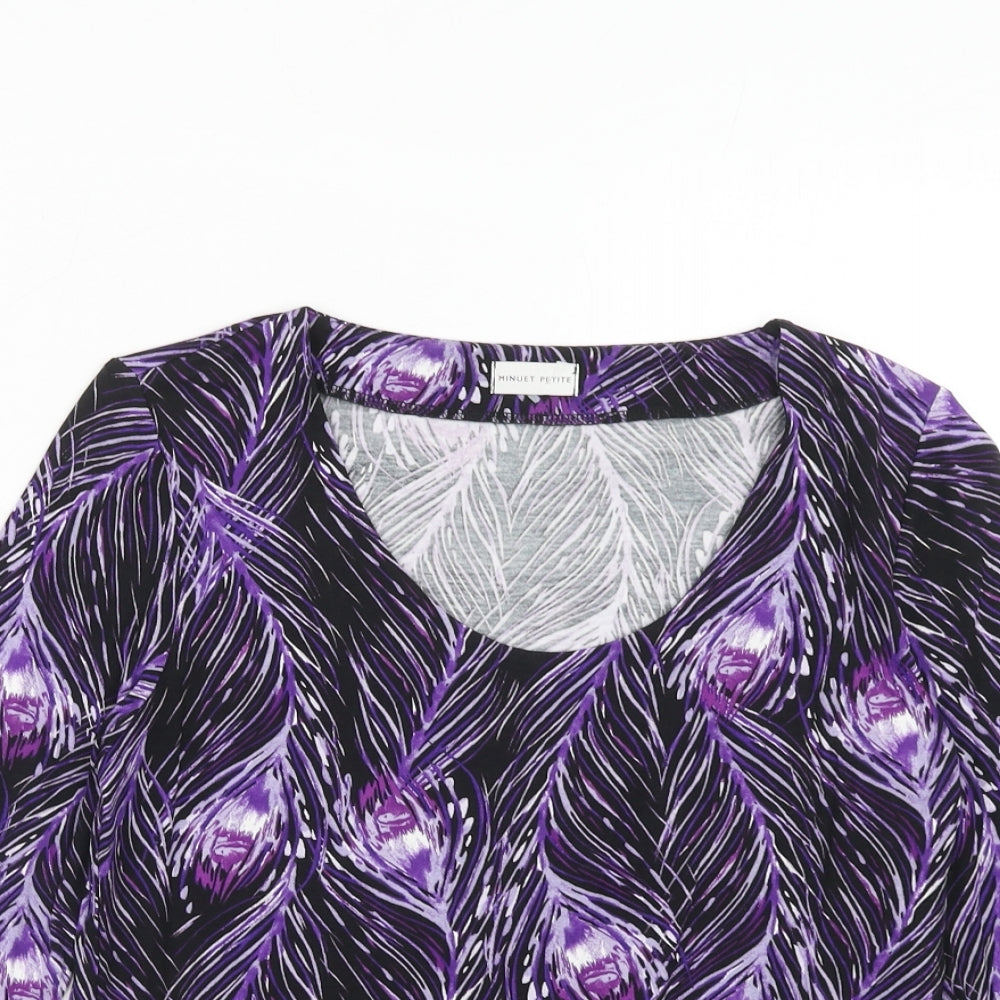 Womens UK Size S Minuet Purple Basic T-Shirt