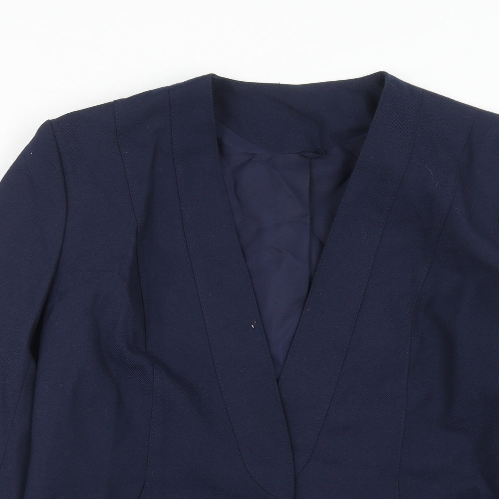 Debenhams Womens Blue Polyester Jacket Suit Jacket Size 10