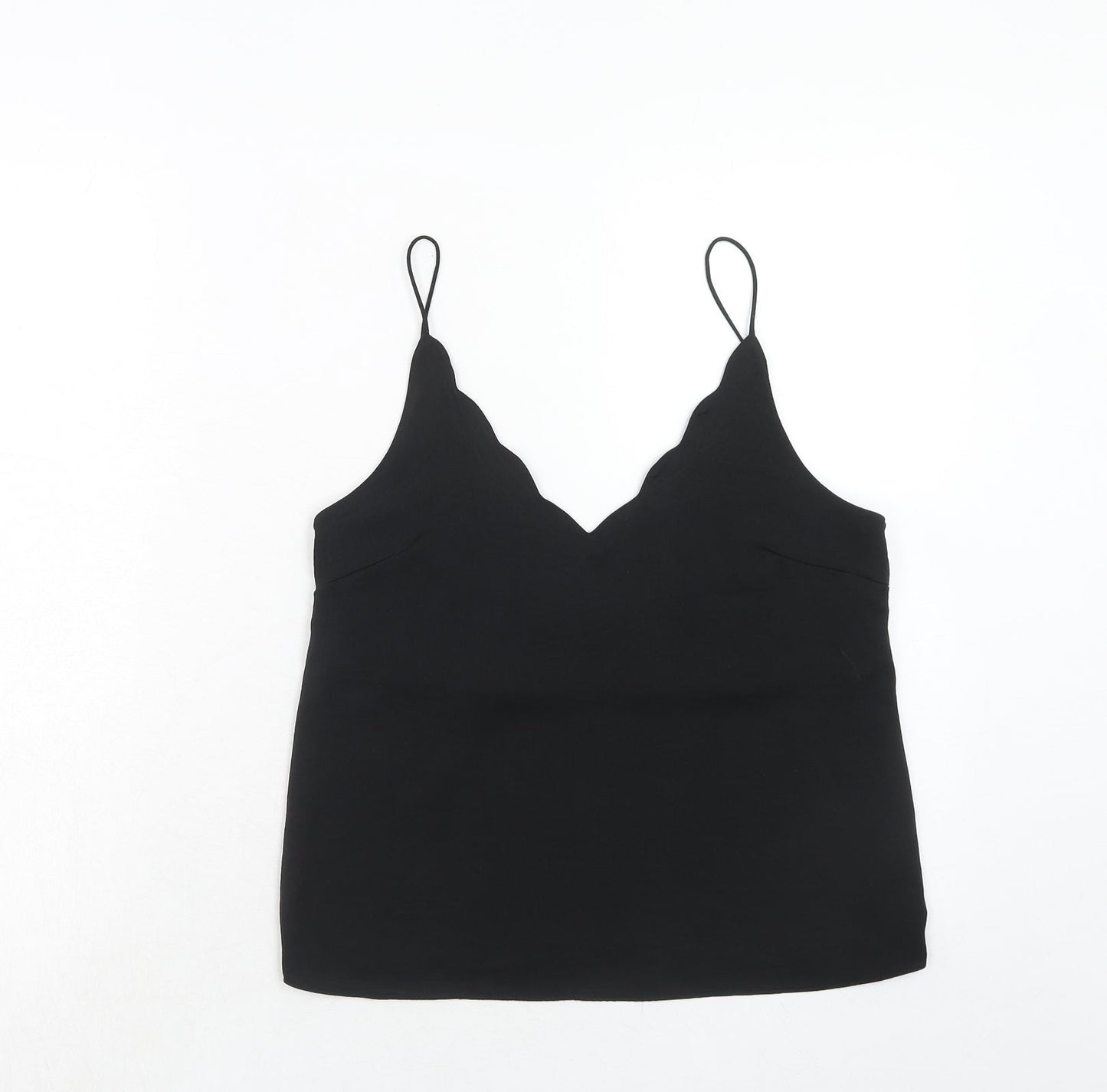 Womens UK Size 8 Topshop Black Basic Tank