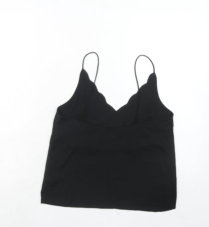 Womens UK Size 8 Topshop Black Basic Tank