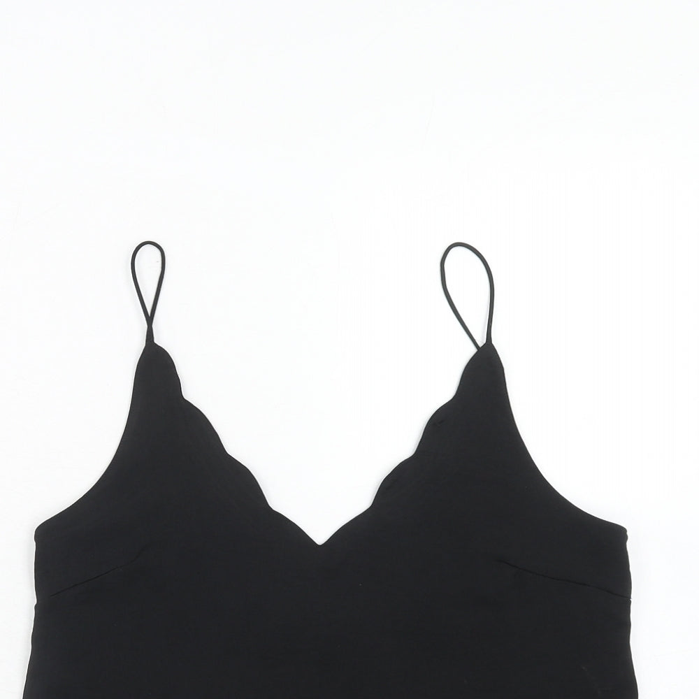 Womens UK Size 8 Topshop Black Basic Tank