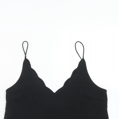 Womens UK Size 8 Topshop Black Basic Tank