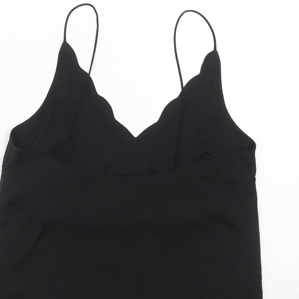 Womens UK Size 8 Topshop Black Basic Tank