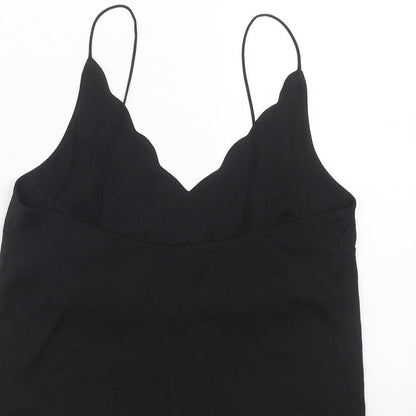 Womens UK Size 8 Topshop Black Basic Tank