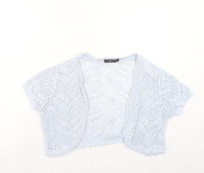 Pure Moda Womens Blue V-Neck Cotton Cardigan Jumper Size L - Size L/XL
