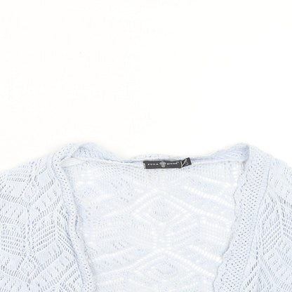Pure Moda Womens Blue V-Neck Cotton Cardigan Jumper Size L - Size L/XL