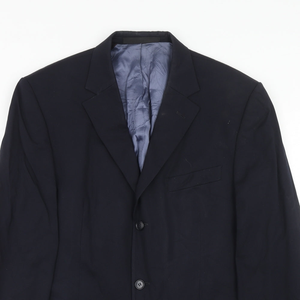 Mens UK Size 40 Marks and Spencer Regular Blue Suit Jacket