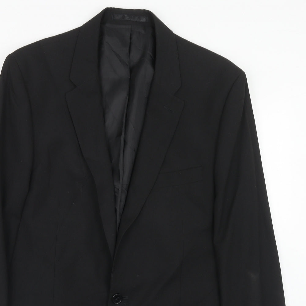Suit Direct Mens Black Polyester Jacket Suit Jacket Size 40 Regular
