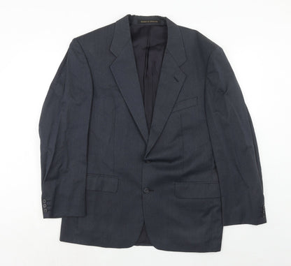 Mens UK Size 40 Marks and Spencer Regular Blue Suit Jacket
