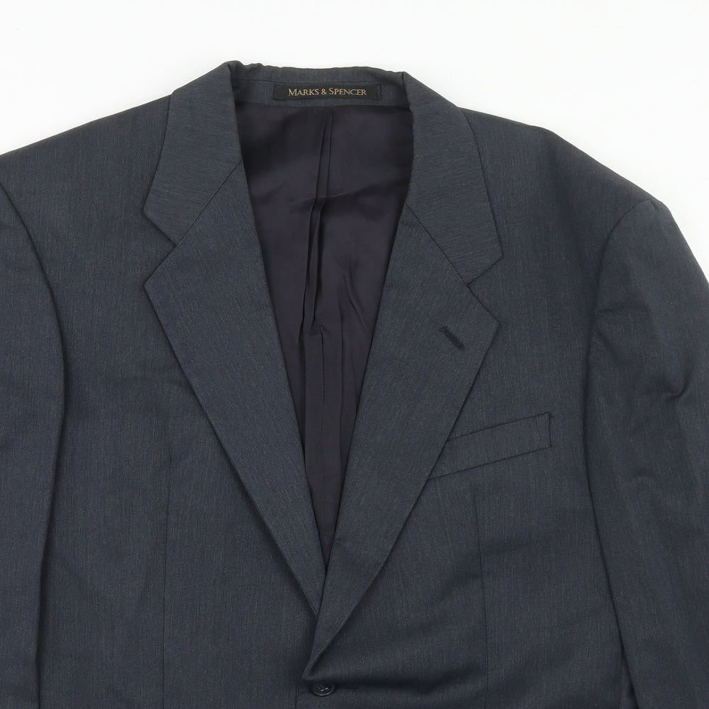 Mens UK Size 40 Marks and Spencer Regular Blue Suit Jacket