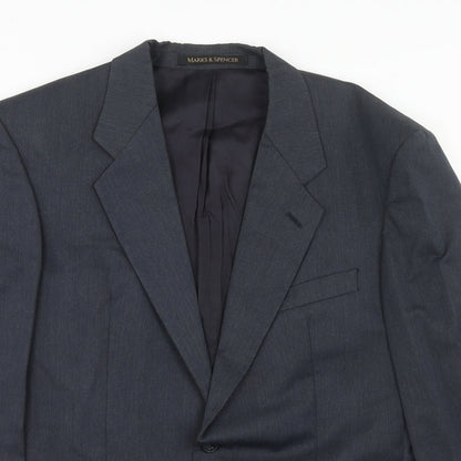 Mens UK Size 40 Marks and Spencer Regular Blue Suit Jacket