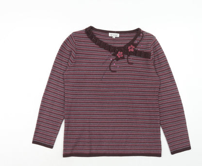 Womens UK Size S Fay Louise Purple Pullover Jumper