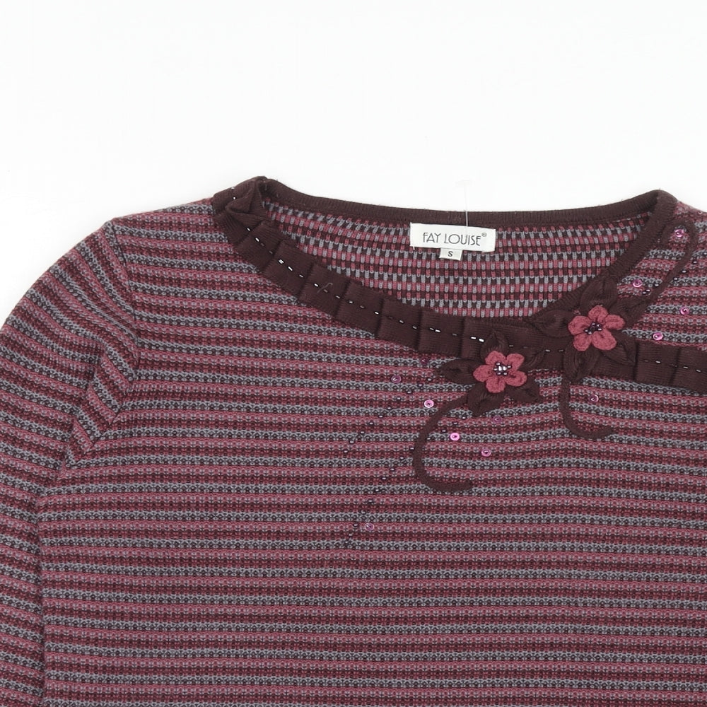 Womens UK Size S Fay Louise Purple Pullover Jumper