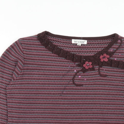 Womens UK Size S Fay Louise Purple Pullover Jumper