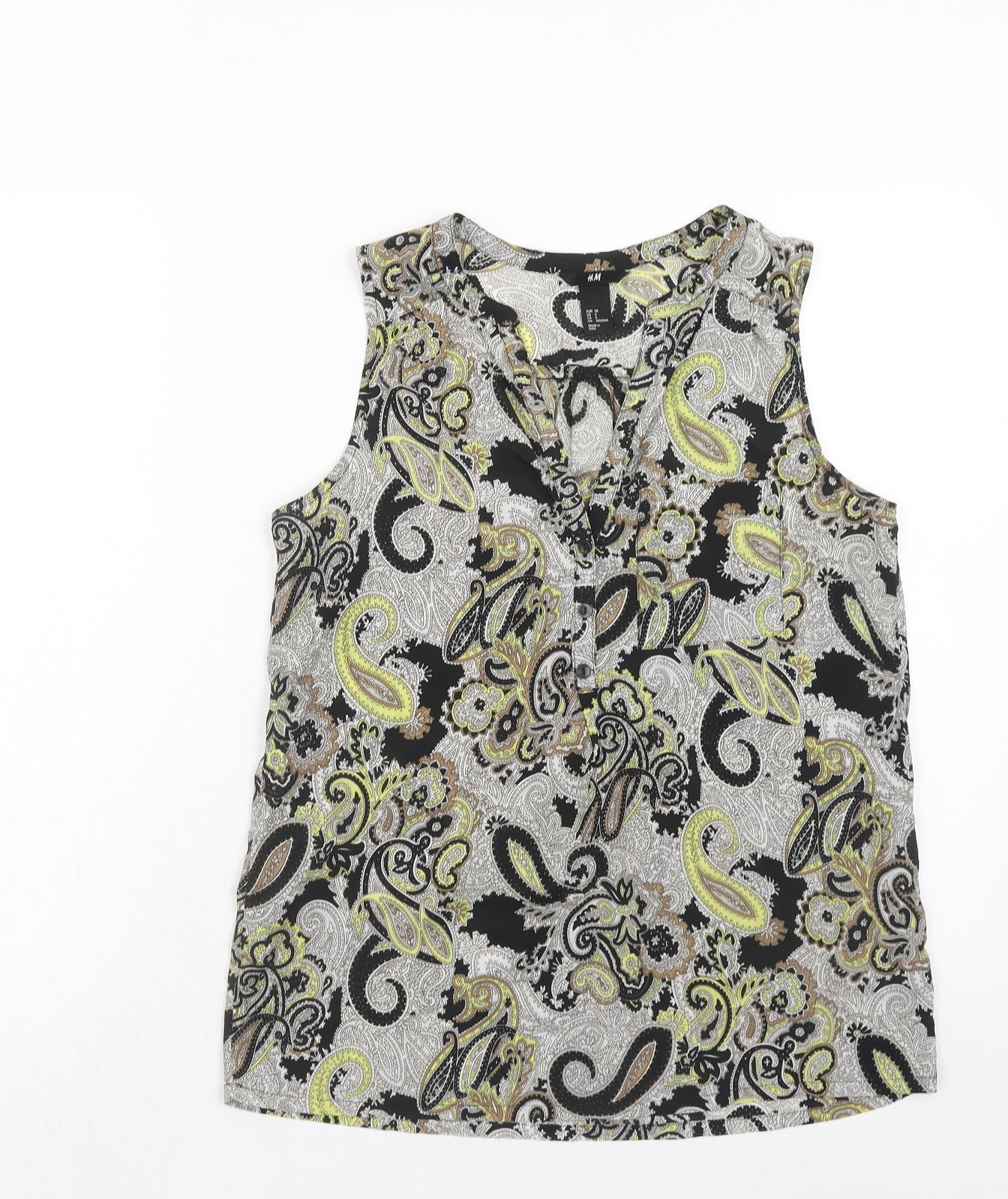 Womens UK Size 8 H&M Black Basic Tank