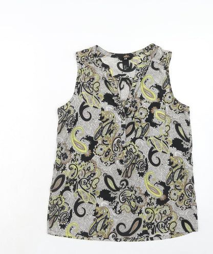 Womens UK Size 8 H&M Black Basic Tank