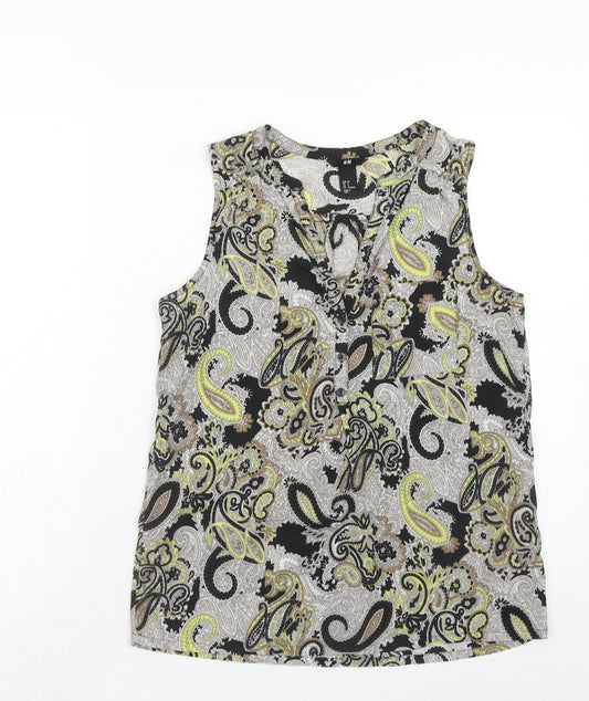 Womens UK Size 8 H&M Black Basic Tank