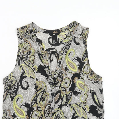 Womens UK Size 8 H&M Black Basic Tank