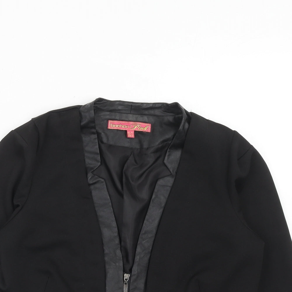 Womens UK Size 10 Boohoo Black Jacket