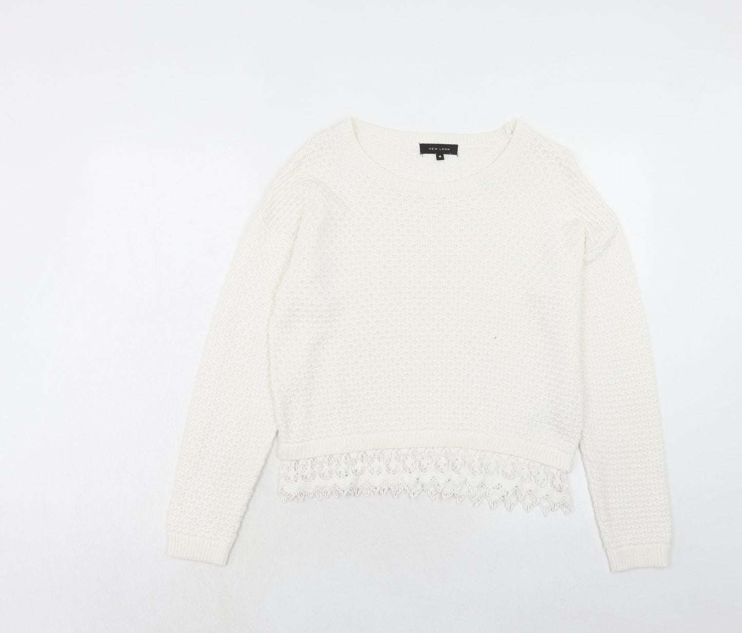 Womens UK Size 10 New Look Ivory Pullover Jumper