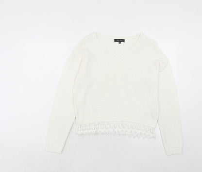 Womens UK Size 10 New Look Ivory Pullover Jumper