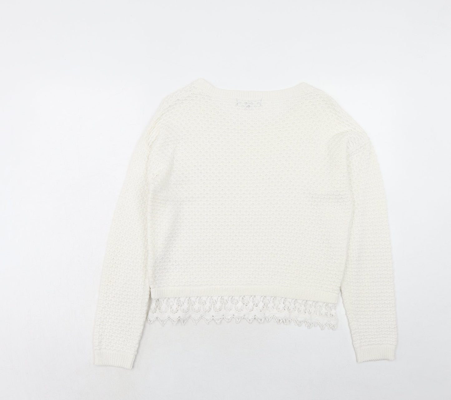 Womens UK Size 10 New Look Ivory Pullover Jumper