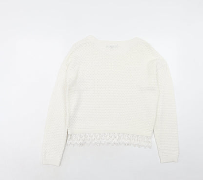 Womens UK Size 10 New Look Ivory Pullover Jumper