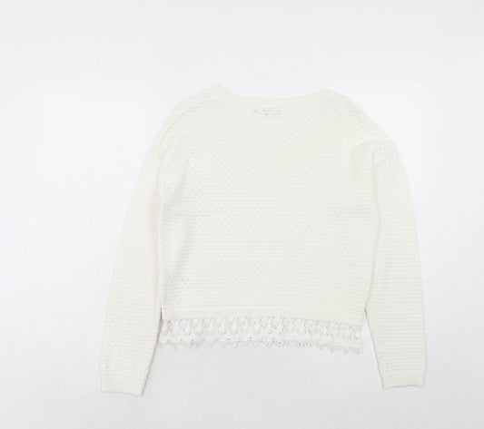 Womens UK Size 10 New Look Ivory Pullover Jumper