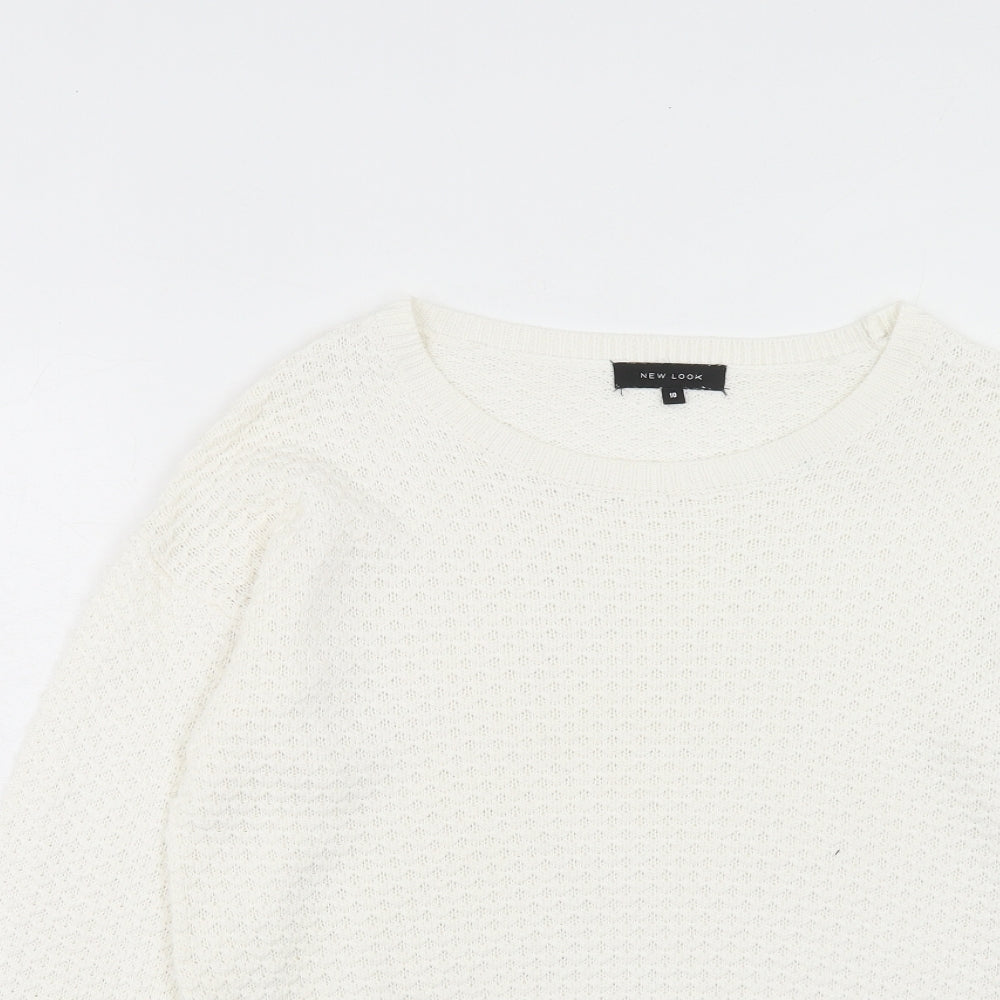 Womens UK Size 10 New Look Ivory Pullover Jumper