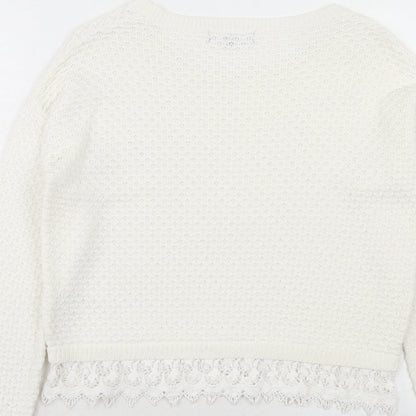 Womens UK Size 10 New Look Ivory Pullover Jumper