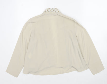 Womens UK Size 4 H&M Beige Kimono Blouse