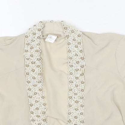 Womens UK Size 4 H&M Beige Kimono Blouse