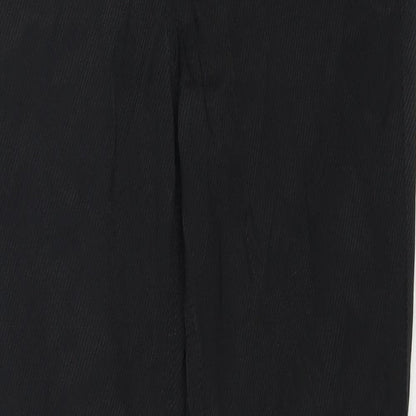 Marefa Womens Black Polyester Trousers Size 28 in Regular Zip
