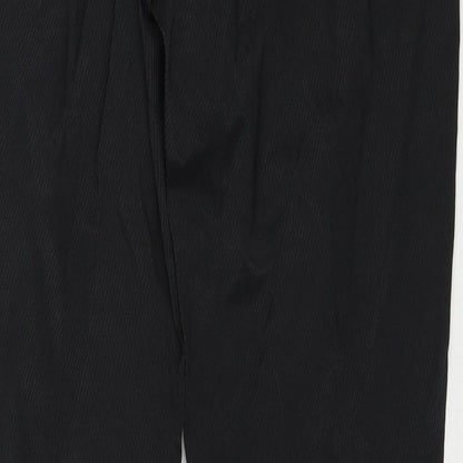 Marefa Womens Black Polyester Trousers Size 28 in Regular Zip