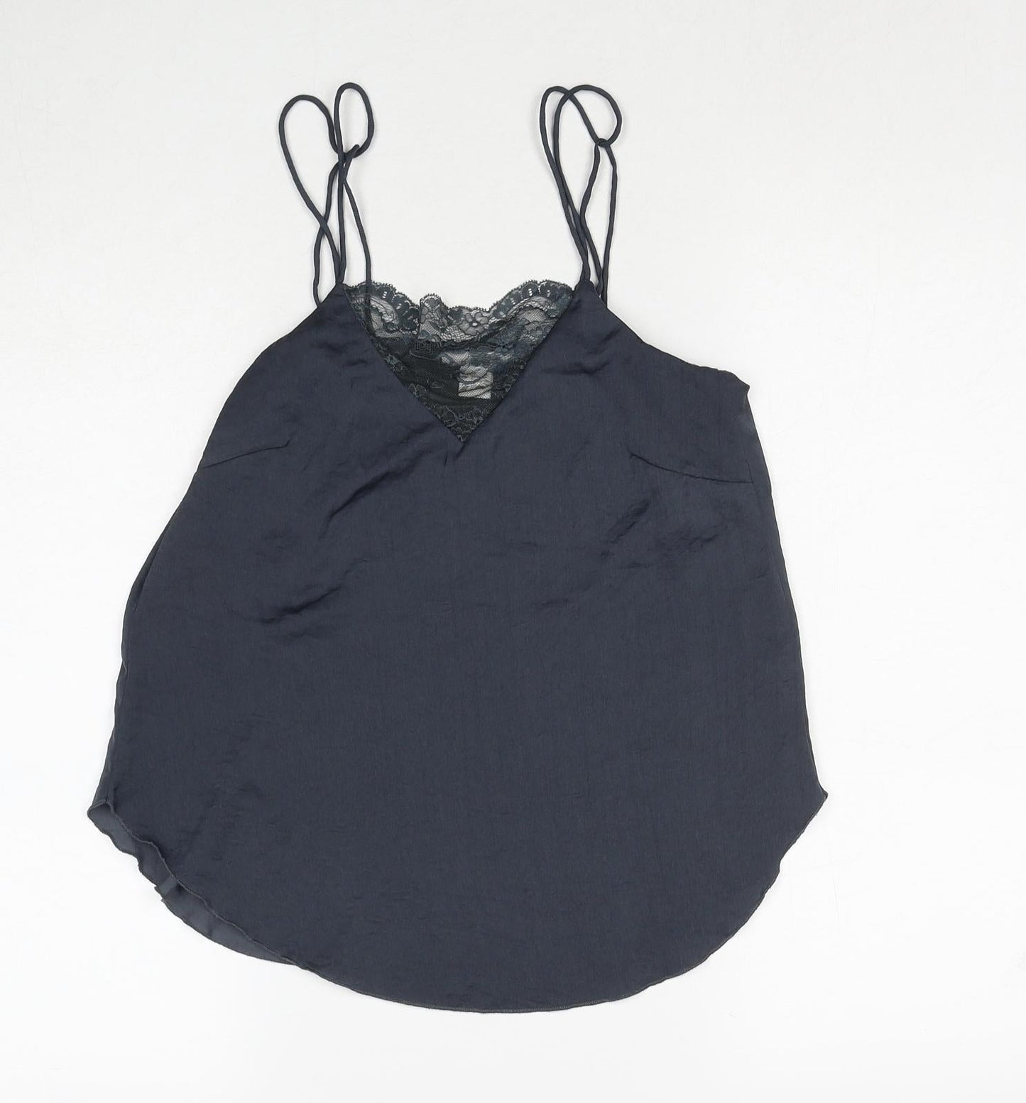 Womens UK Size 4 H&M Grey Basic Tank