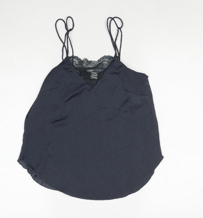Womens UK Size 4 H&M Grey Basic Tank