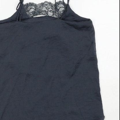 Womens UK Size 4 H&M Grey Basic Tank