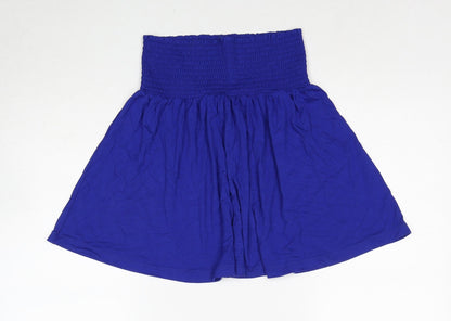 H&M Womens Blue Viscose Skater Skirt Size XS