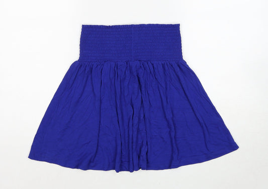 H&M Womens Blue Viscose Skater Skirt Size XS