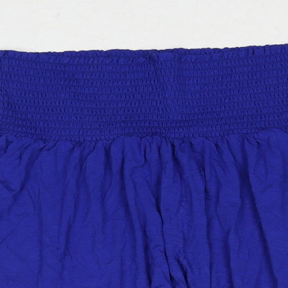 H&M Womens Blue Viscose Skater Skirt Size XS