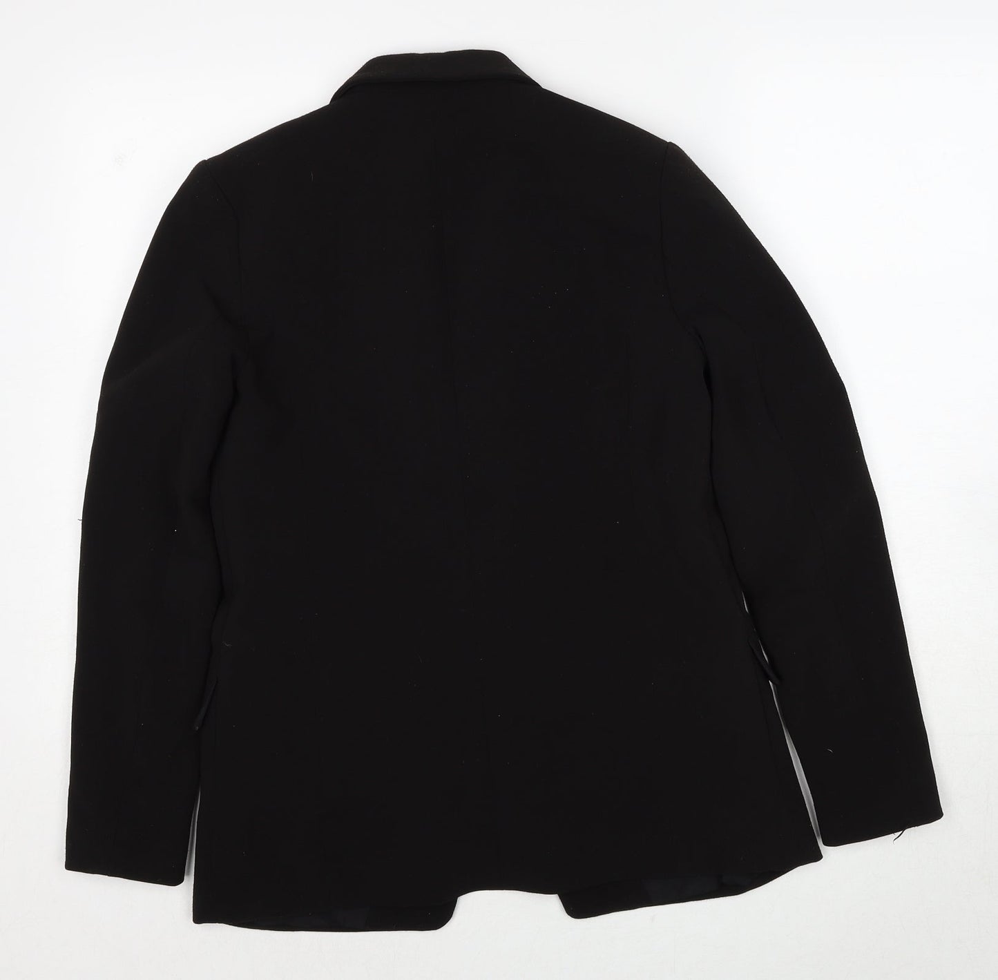 H&M Womens Black Polyester Jacket Blazer Size 8