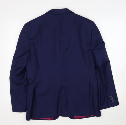 Mens UK Size 38 Performance Suit Regular Blue Suit Jacket