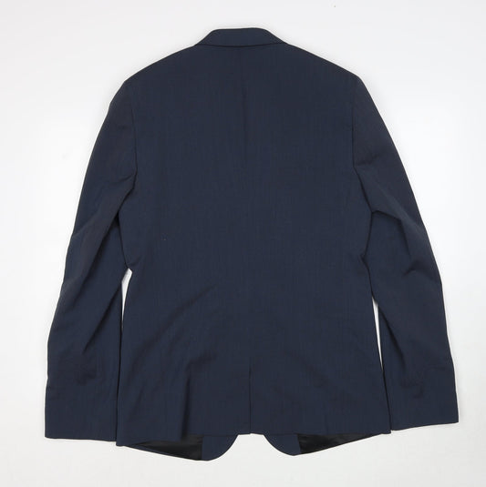 ASOS Mens Blue Polyester Jacket Suit Jacket Size 40 Regular