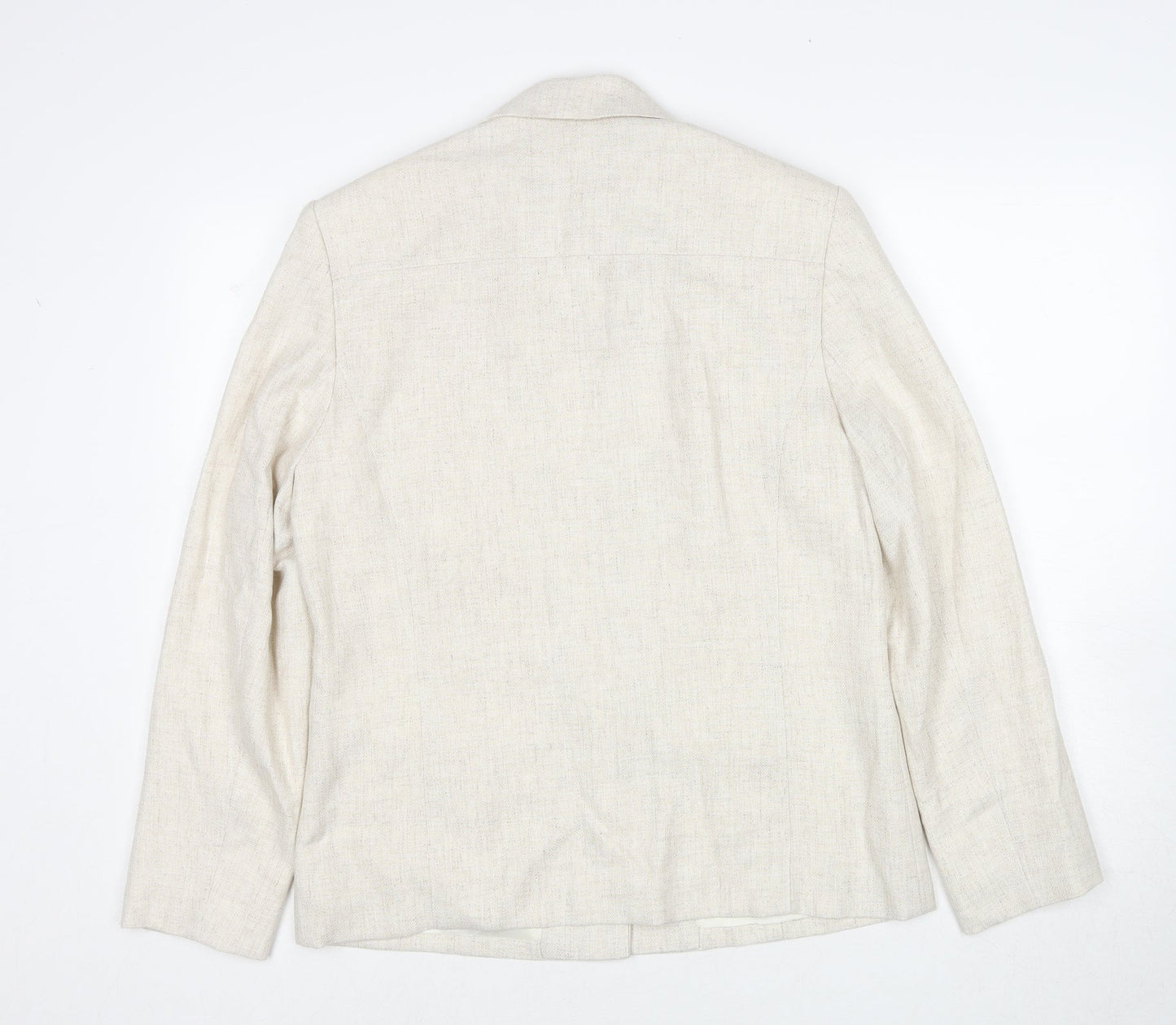 Cleo Womens Beige Jacket Blazer Size 8 Button