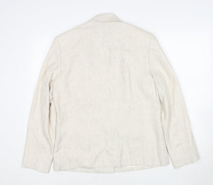 Cleo Womens Beige Jacket Blazer Size 8 Button