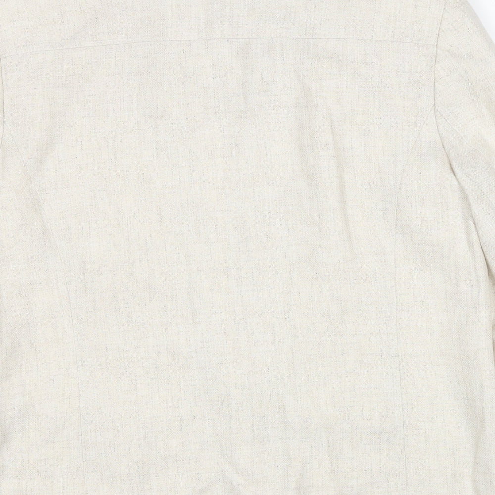 Cleo Womens Beige Jacket Blazer Size 8 Button