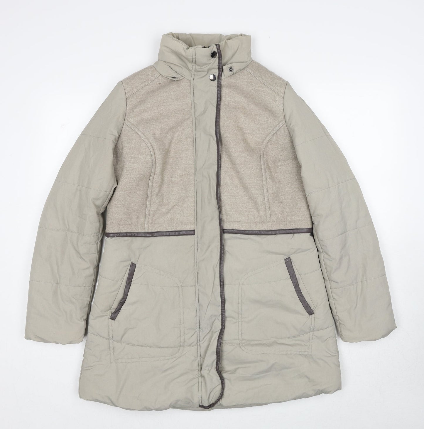 Womens UK Size 10 Debenhams Beige Parka Coat
