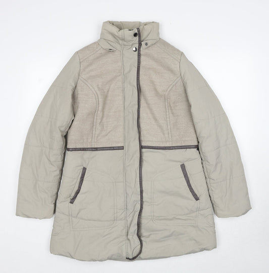 Womens UK Size 10 Debenhams Beige Parka Coat